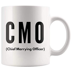 Chief Marrying Officer CMO Gift To Pastor | Ceramic Coffee Mug | 11 OZ