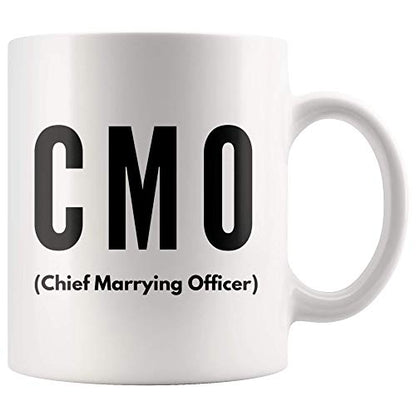 Chief Marrying Officer CMO Gift To Pastor | Ceramic Coffee Mug | 11 OZ