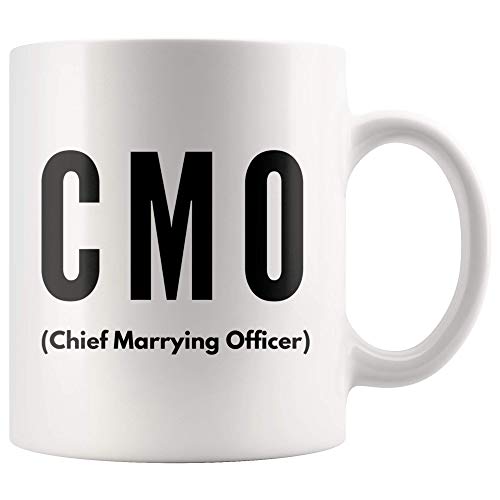 Chief Marrying Officer CMO Gift To Pastor | Ceramic Coffee Mug | 11 OZ