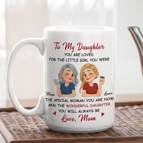 Wrappiness Personalized Daughter from Mom | Customised Coffee Mug | 11 OZ