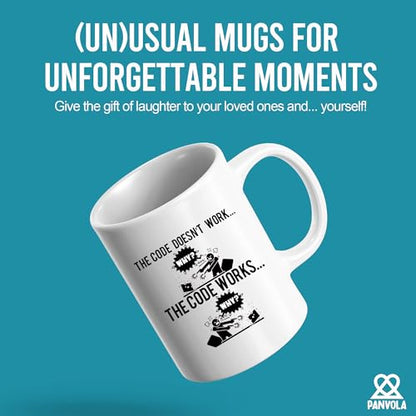 Code Works Why Funny Programmer Gifts Humor | Ceramic Coffee Mug | 11 OZ