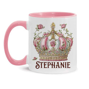 Personalized Floral Crown Gift For | Customised Coffee Mug | 11 OZ