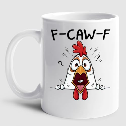 Custom Caw-F Hidden Message Sarcastic Gift | Customised Coffee Mug | 11 OZ
