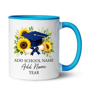Graduation Cap Accent with Custom Name | Customised Coffee Mug | 11 OZ