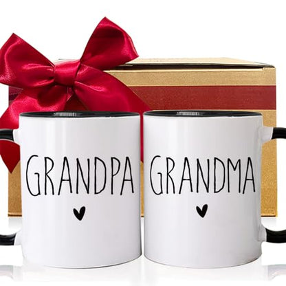 EST 2026 Promoted to Be Grandpa Grandma Set | Ceramic Coffee Mug | 11 OZ