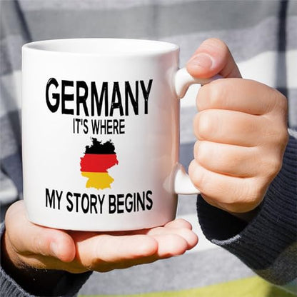 Proud German Germany It s Where My Story | Ceramic Coffee Mug | 11 OZ