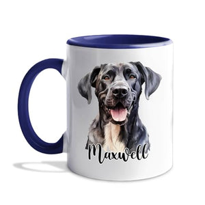 Personalized Name Great Dane Custom Dog | Customised Coffee Mug | 11 OZ