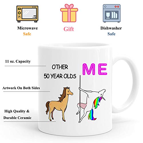 Funny 50th Birthday Gifts for Women 1972 50 | Ceramic Coffee Mug | 11 OZ