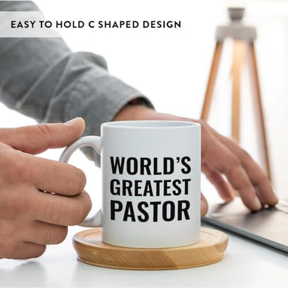 Gift for Men or Women World s Greatest Pastor | Ceramic Coffee Mug | 11 OZ