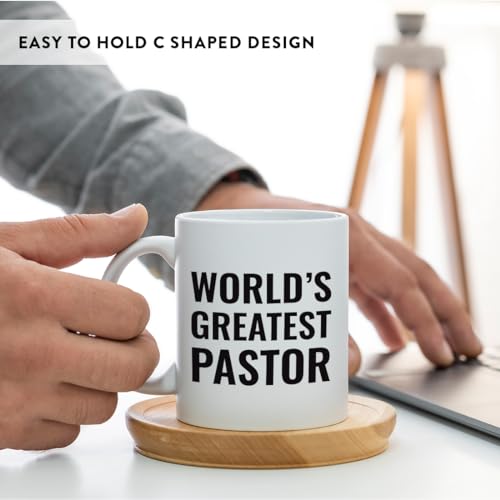 Gift for Men or Women World s Greatest Pastor | Ceramic Coffee Mug | 11 OZ