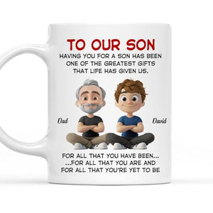 Wrappiness for Son Personalized Custom Gift | Customised Coffee Mug | 11 OZ