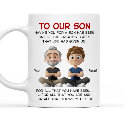 Wrappiness for Son Personalized Custom Gift | Customised Coffee Mug | 11 OZ