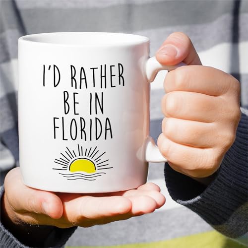 Funny Florida I d Rather Be In Sunshine State | Ceramic Coffee Mug | 11 OZ
