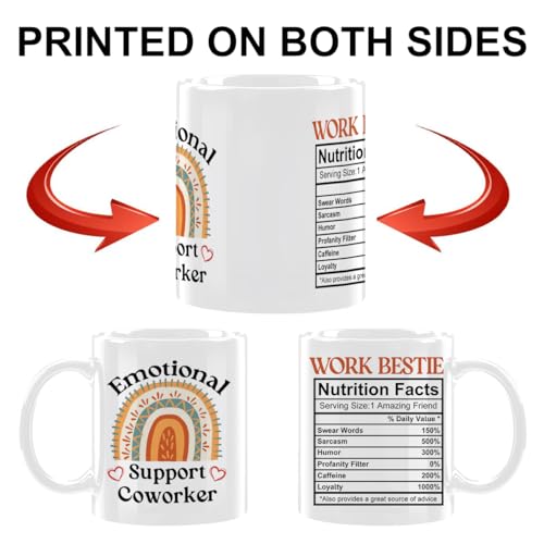 Emotional Support Office Coworker Gifts for | Ceramic Coffee Mug | 11 OZ