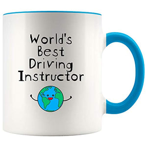 World s Best Driving Instructor with Color | Ceramic Coffee Mug | 11 OZ