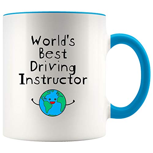 World s Best Driving Instructor with Color | Ceramic Coffee Mug | 11 OZ