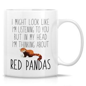 Funny Panda Lover Thinking About Pandas or | Ceramic Coffee Mug | 11 OZ