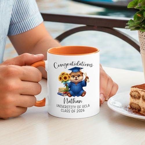 Personalized Graduation Otter Accent Gifts | Customised Coffee Mug | 11 OZ