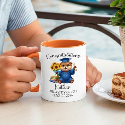 Personalized Graduation Otter Accent Gifts | Customised Coffee Mug | 11 OZ