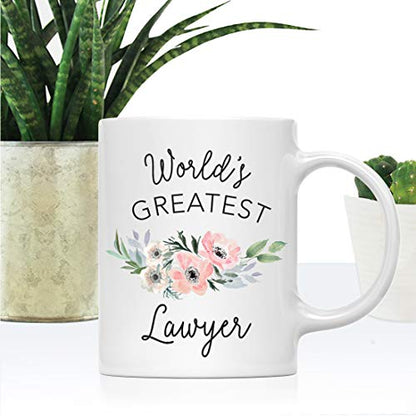 Gift for Women World s Greatest Lawyer | Ceramic Coffee Mug | 11 OZ