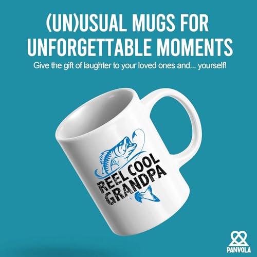Reel Cool Grandpa Fishing Gifts For Men From | Ceramic Coffee Mug | 11 OZ