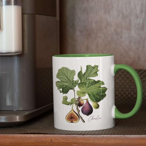 Fruit Themed Unique Fig Travel Customized | Customised Coffee Mug | 11 OZ