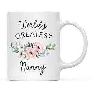 For Women World s Greatest Nanny Bohemian | Ceramic Coffee Mug | 11 OZ