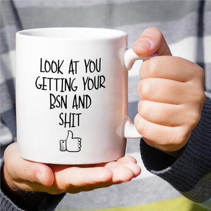 Funny Nurse BSN Bachelor of Science in Nursing | Ceramic Coffee Mug | 11 OZ