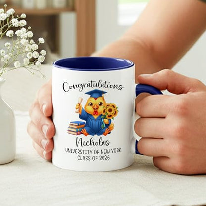 Custom Name School Class Chicken Graduation | Customised Coffee Mug | 11 OZ