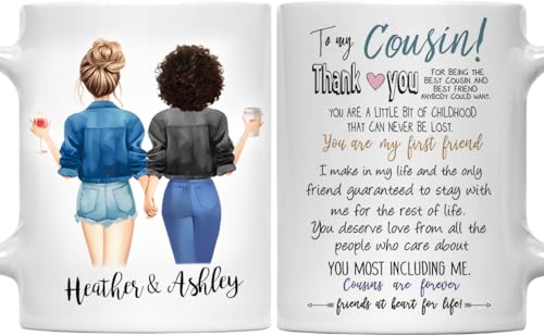 Custom Cousin Gifts for Women Personalized | Customised Coffee Mug | 11 OZ
