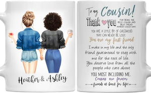 Custom Cousin Gifts for Women Personalized | Customised Coffee Mug | 11 OZ
