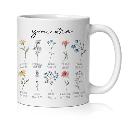 Christian Floral You Are Inspirational Bible | Ceramic Coffee Mug | 11 OZ