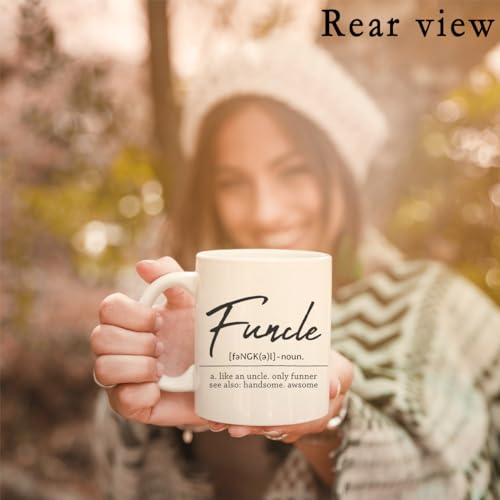 Funcle Definition | Ceramic Coffee Mug | Father's Day Gift | Stylish Printed Design | Tea & Coffee Cup | 11oz