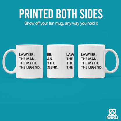Lawyer The Man Myth Legend Law Students Judge | Ceramic Coffee Mug | 11 OZ