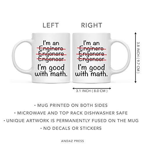 Funny Engineer s Gift I m an Good with Math | Ceramic Coffee Mug | 11 OZ