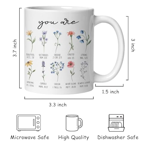 Christian Floral You Are Inspirational Bible | Ceramic Coffee Mug | 11 OZ