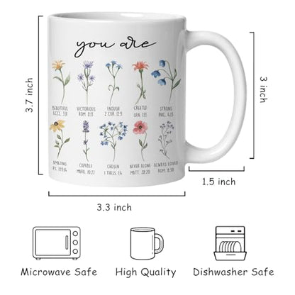 Christian Floral You Are Inspirational Bible | Ceramic Coffee Mug | 11 OZ