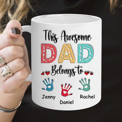 Personalized Dad Gifts This Awesome Belongs | Customised Coffee Mug | 11 OZ