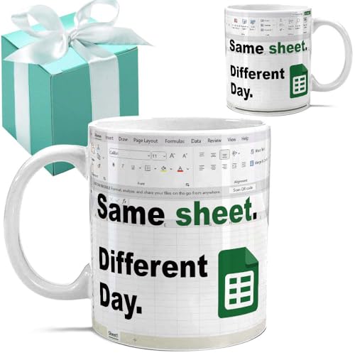 Same Sheet Different Day Accountant Gifts | Ceramic Coffee Mug | 11 OZ