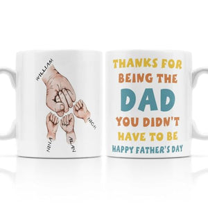 Custom Stepdad with Names Personalized | Customised Coffee Mug | 11 OZ