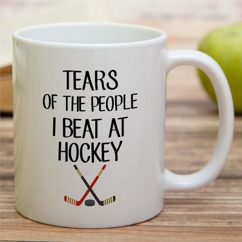 Funny Hockey Player Tears Of The People I Beat | Ceramic Coffee Mug | 11 OZ