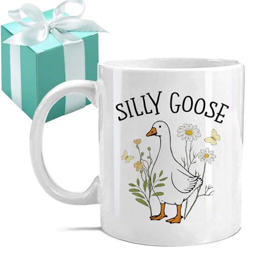 Cute Silly Goose Gifts for Women Funny | Ceramic Coffee Mug | 11 OZ