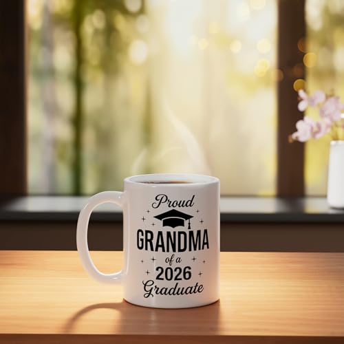 Proud Grandma of a 2026 Graduate Class Senior | Ceramic Coffee Mug | 11 OZ