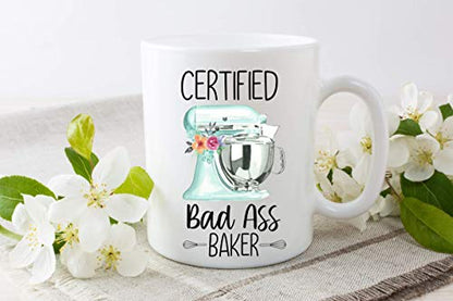 Certified Badass Baker Patissier Pastry Chef | Ceramic Coffee Mug | 11 OZ