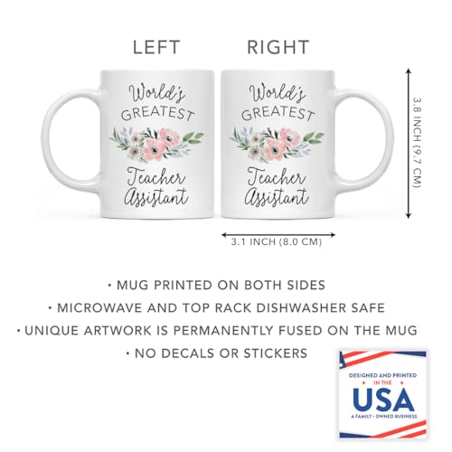Gift for Women World s Greatest Teacher | Ceramic Coffee Mug | 11 OZ