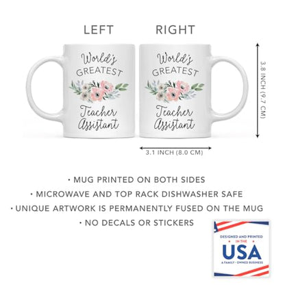 Gift for Women World s Greatest Teacher | Ceramic Coffee Mug | 11 OZ