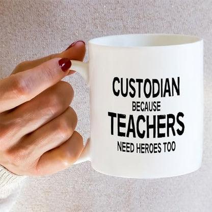 Funny for School Custodian Teacher Assistant | Ceramic Coffee Mug | 11 OZ