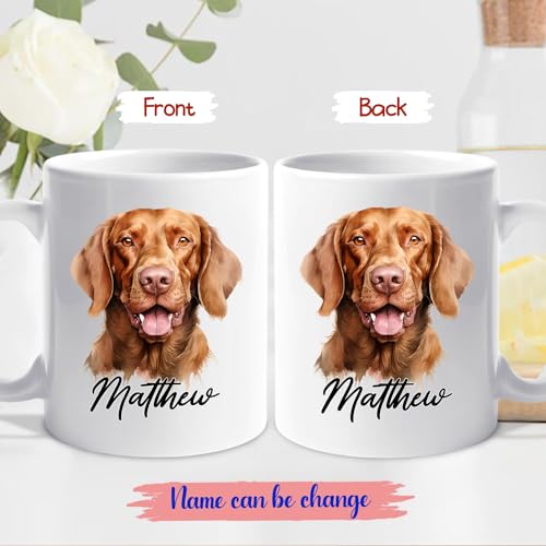 Personalized Name Vizsla Accent Gift For | Customised Coffee Mug | 11 OZ