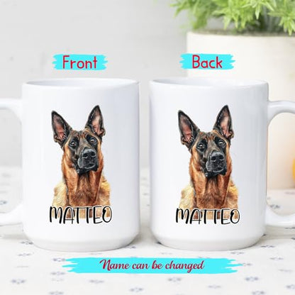Personalized Choose Name Malinois Gift For | Customised Coffee Mug | 11 OZ