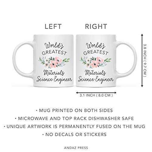 Gift for Women World s Greatest Materials | Ceramic Coffee Mug | 11 OZ